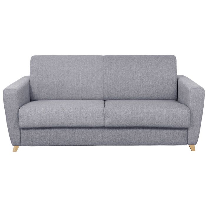 Produit similaire: Canapé convertible 3 places en tissu gris clair et bois clair avec matelas L140 cm 13 cm GRAHAM