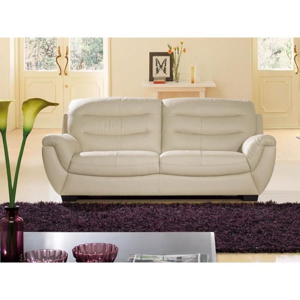 Coral - Canapé 3 places cuir beige