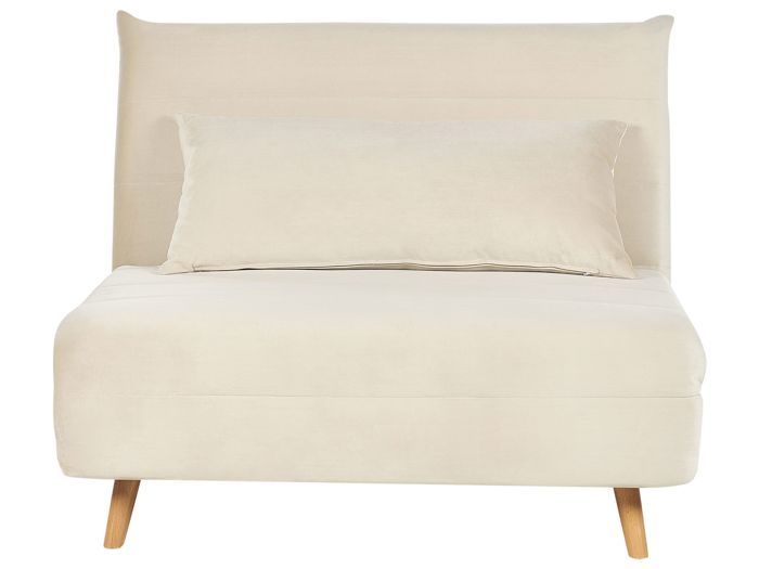 Produit similaire: Canapé convertible 1 place en velours crème SETTEN