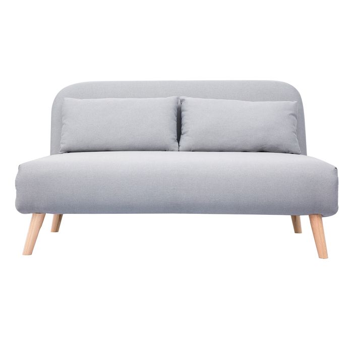 Produit similaire: Banquette convertible 2 places en tissu gris clair et bois clair AMIKO