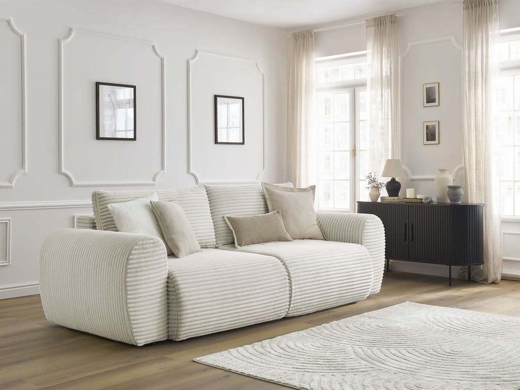 Produit similaire: Lucien canapé droit convertible coffre 3 places velours côtelé gros côtelé beige