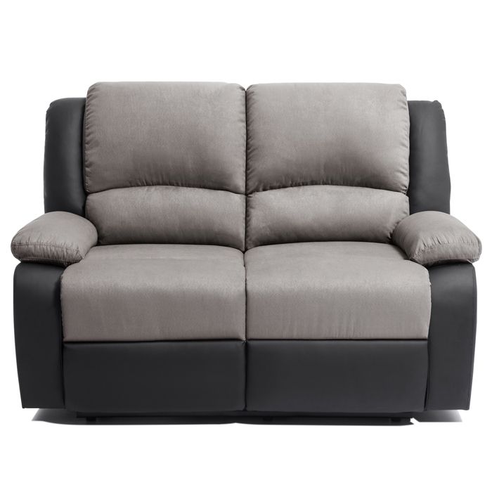 Produit similaire: Canapé Relaxation 2 places Microfibre et Simili LEO - Gris et Noir - L143 x 93 x 96cm - LOUNGITUDE