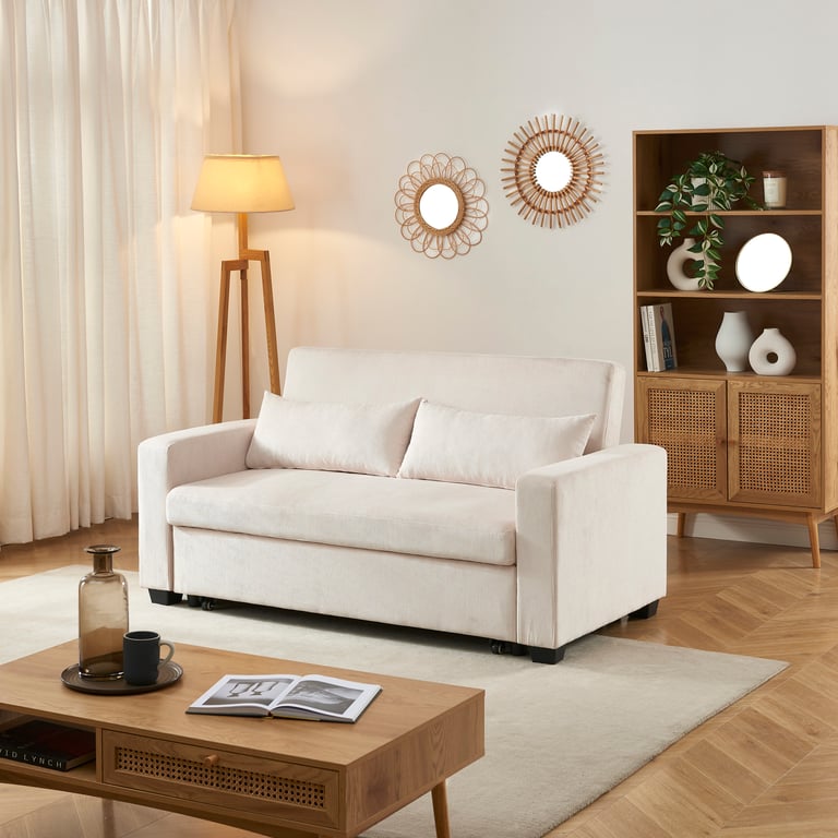 Produit similaire: eva - Canapé convertible velours côtelé Beige