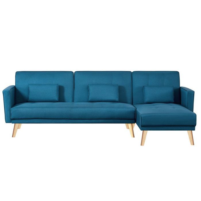 Produit similaire: GRACE - Canapé d''angle réversible et convertible bleu canard