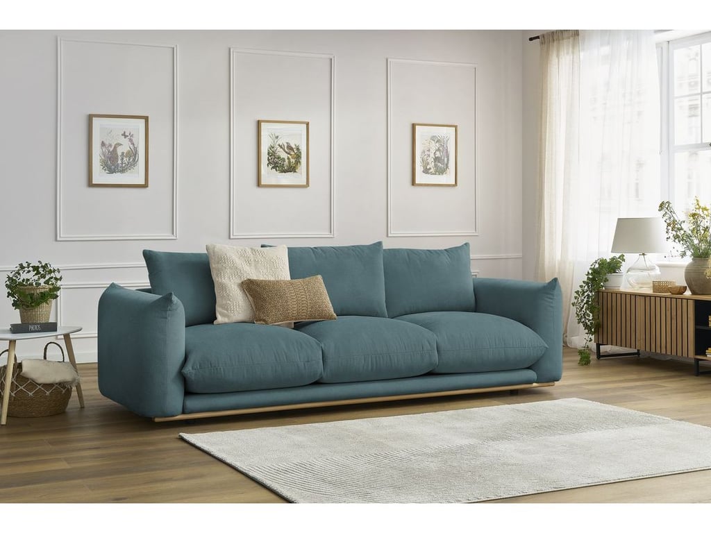 Produit similaire: Canapé droit fixe 3 places ERNEST bleu foncé BOBOCHIC