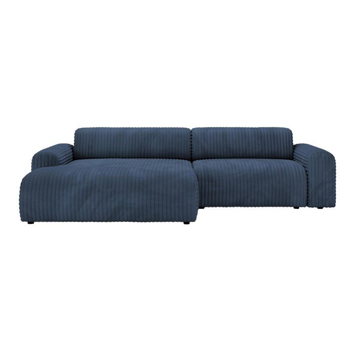 Produit similaire: SOFIA - Canapé d'angle en velours gros côtelé bleu - Angle gauche