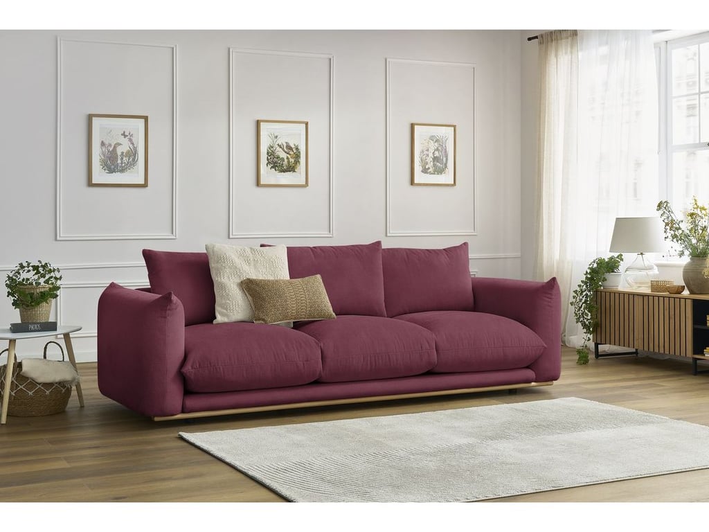 Produit similaire: Canapé droit fixe 3 places ERNEST rouge BOBOCHIC