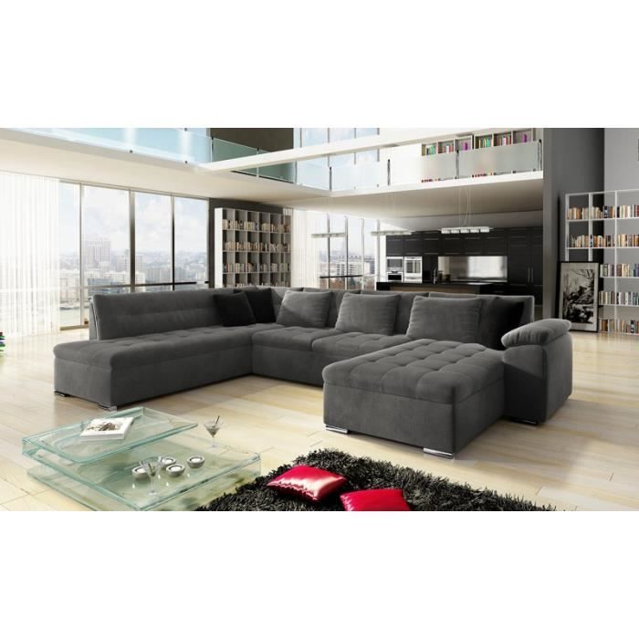 Produit similaire: Canapé panoramique convertible en U ALIA avec coffre de rangement