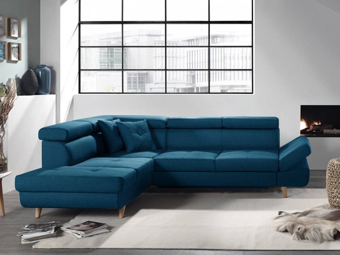 Produit similaire: Linea - Canapé d'angle gauche convertible scandinave - L 252 x P 190cm Couleur - Bleu canard