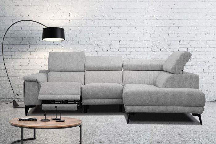 Produit similaire: Canapé d'angle droit 3 places Matera - Relax électrique - Tissu gris