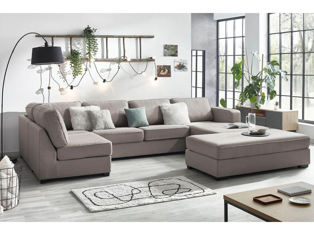 Produit similaire: Mega canapé panoramique convertible 8 places taupe angle droit