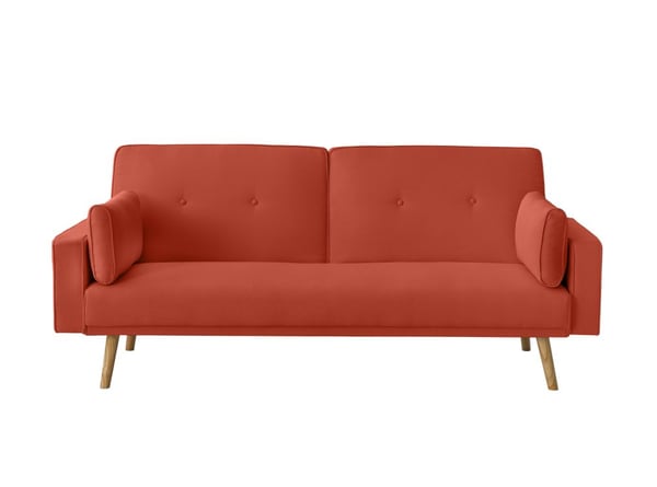 Canapé droit scandinave ELGA convertible 3 places en tissu