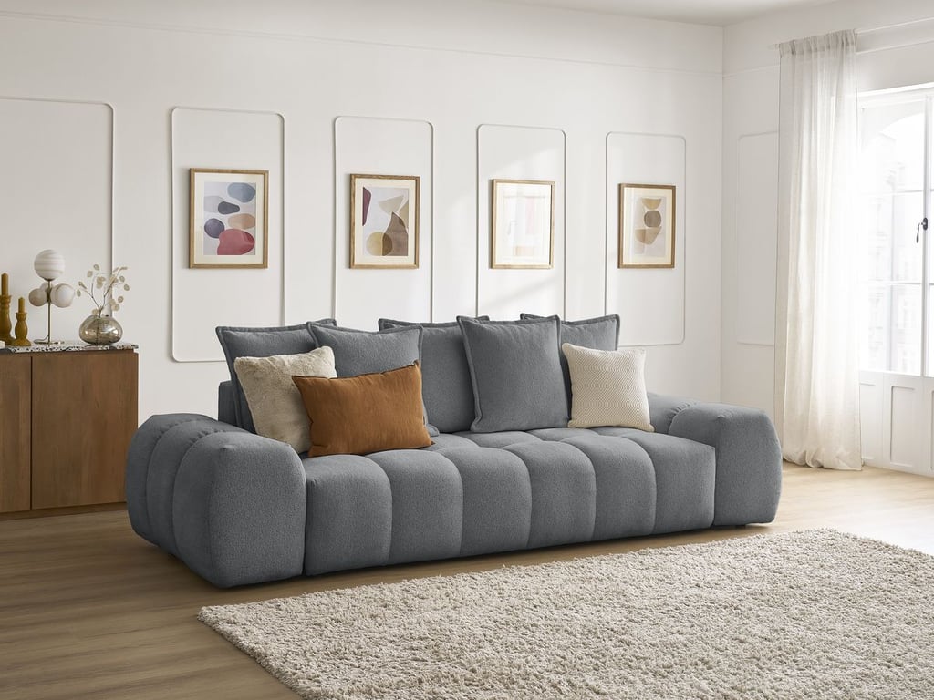 Produit similaire: Everest canapé droit fixe 3 places tissu chiné gris foncé