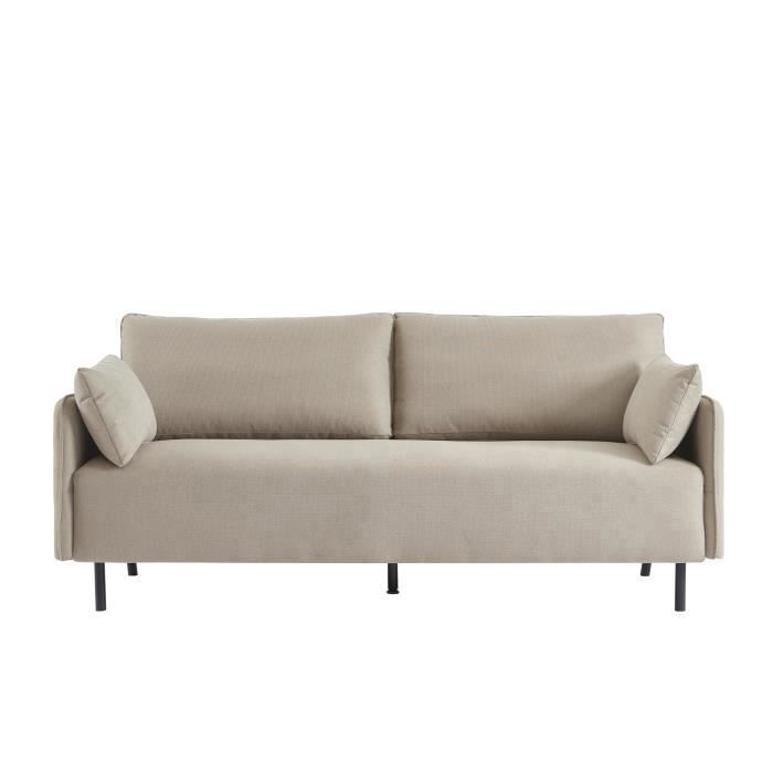 Produit similaire: Canapé droit GABIN fixe tissu grège 3 places