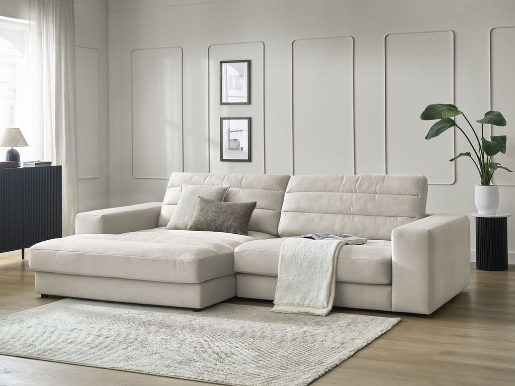 Produit similaire: Canapé d'angle fixe SIERRA velours beige angle gauche BOBOCHIC 3 places