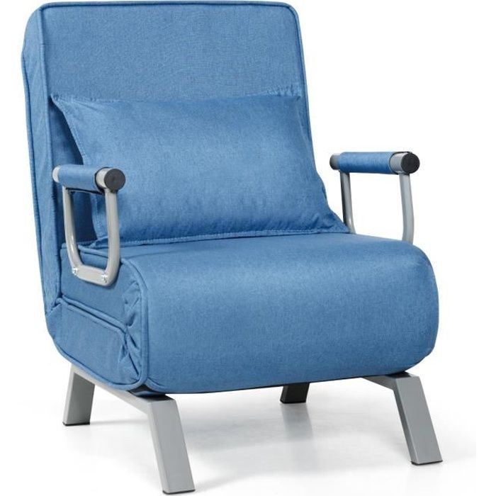 Produit similaire: DREAMADE Fauteuil Convertible 3 en 1 avec Dossier Réglable à 5 Positions, Chauffeuse avec Accoudoir et Coussin pour Salon, Bureau