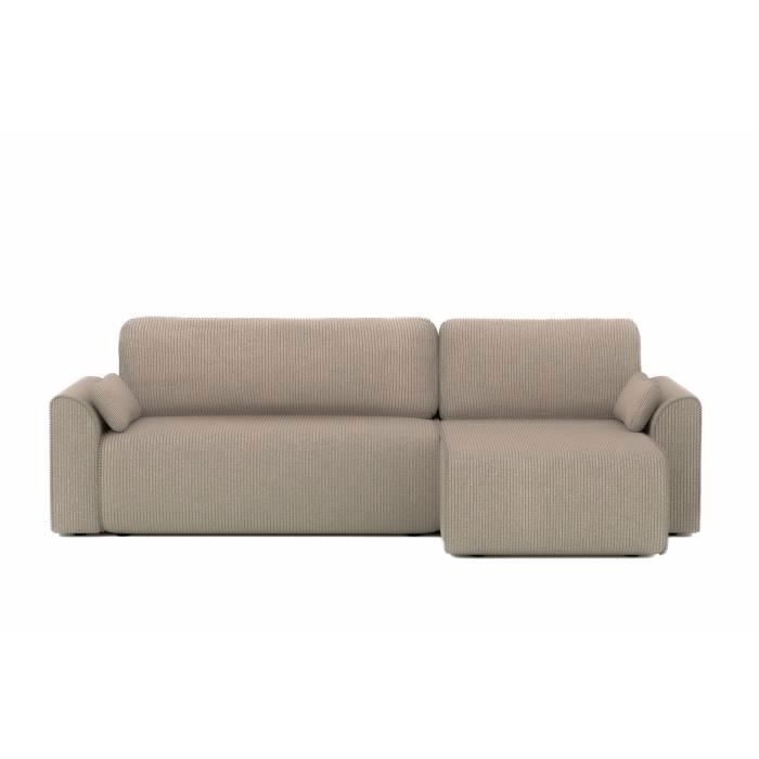 Produit similaire: Canapé angle CAPUCINS convertible velours côtelé grège 4 places