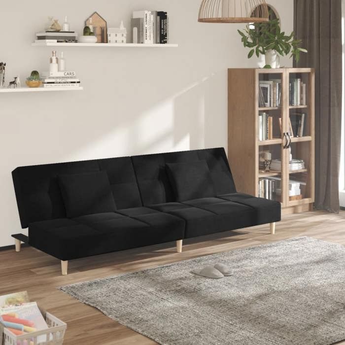 Produit similaire: Canapé-lit à 2 places avec deux oreillers noir tissu 375794
