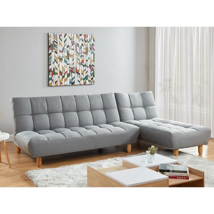 Produit similaire: Canapé modulable convertible en tissu ESTEBAN - Gris - VENTE-UNIQUE - 4 places - Angle gauche - 140x200cm