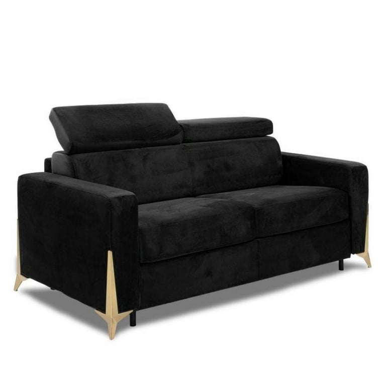 Produit similaire: Canapé convertible express 120 ROCHELLE  matelas 20 cm sommier métal velours Velluto noir