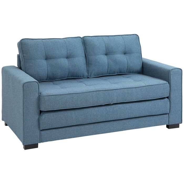 Produit similaire: Canapé droit convertible 2 places HOMCOM dossier capitonné - 147,5 x 75 x 85 cm - bleu