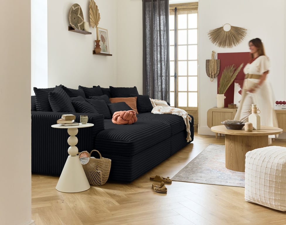 Produit similaire: Collins - Canapé velours côtelé Noir