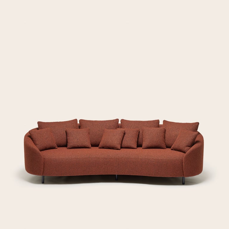 Julika - Canapé 3 Places  Orange brûlée - Vue supplémentaire 2