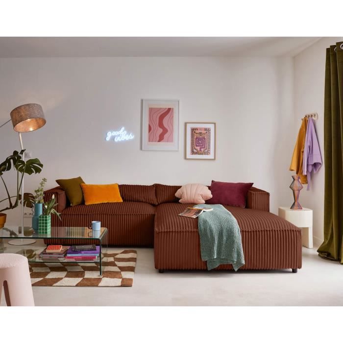 Produit similaire: Ela - canapé d'angle droit - 4 places - en velours côtelé grosses côtes