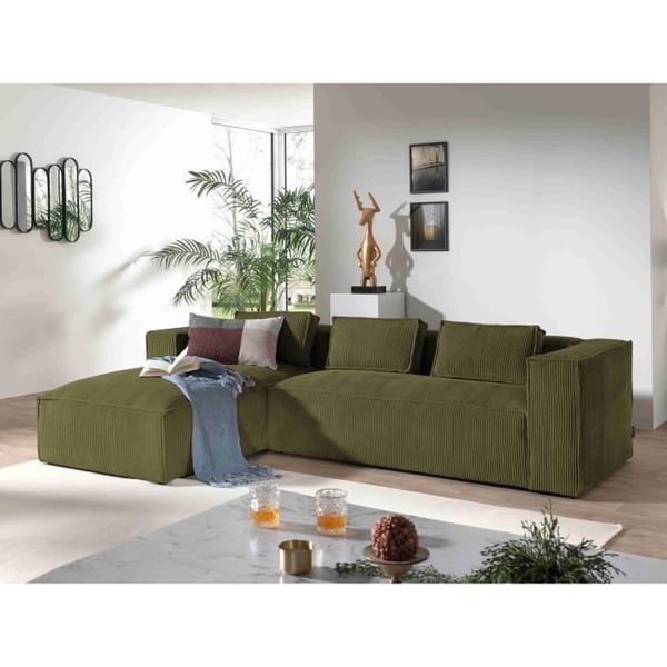 Stella - Canapé convertible 4 places velours blanc