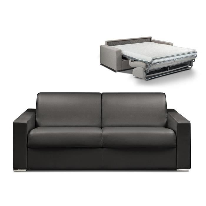 Produit similaire: Canapé convertible express en simili CALITO - VENTE-UNIQUE - 4 places - Noir - Couchage 160 cm - Matelas 18 cm