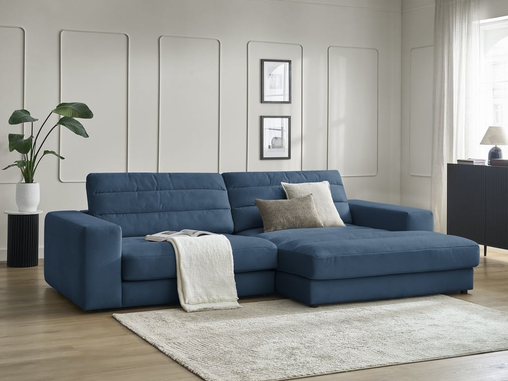 Produit similaire: Canapé d'angle fixe SIERRA velours bleu foncé angle droit BOBOCHIC 3 places