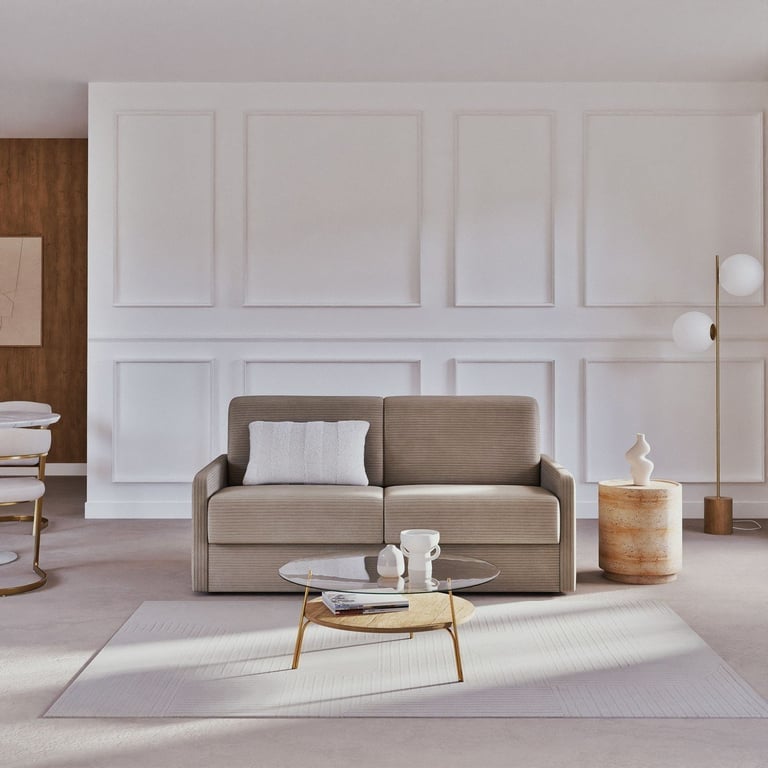 Produit similaire: Cosenza - Canapé convertible velours côtelé Blanc