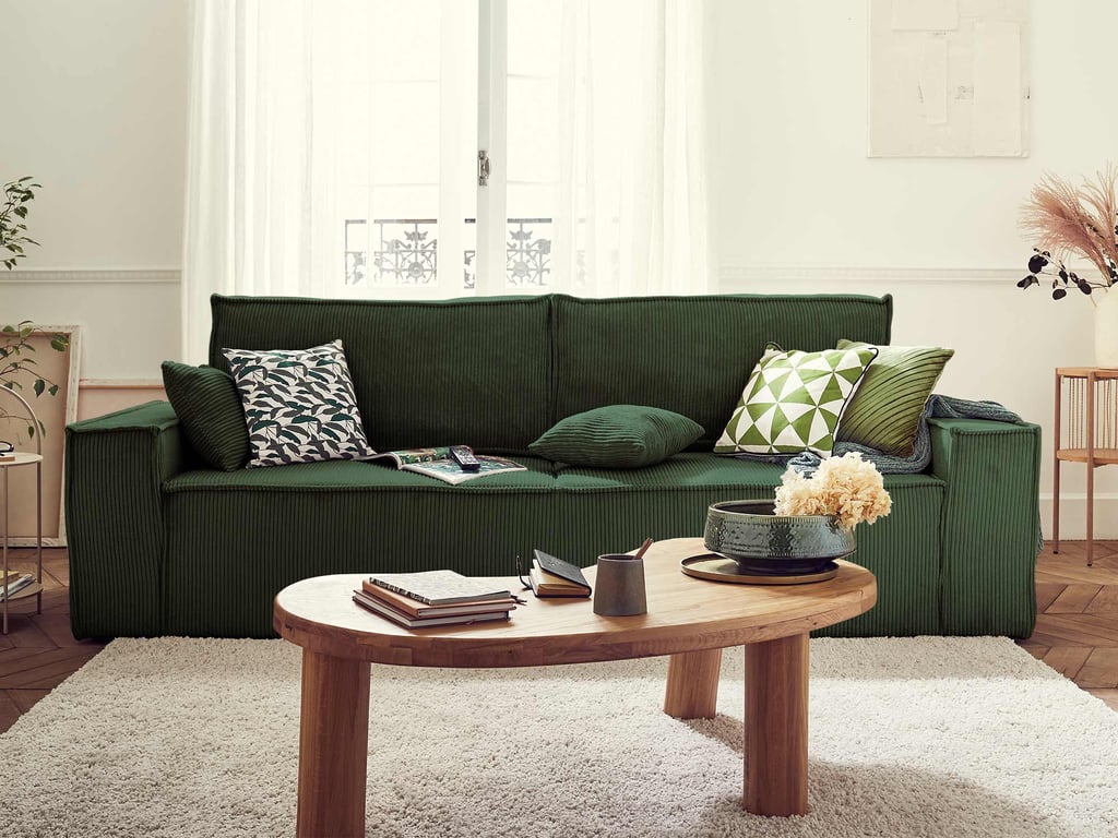 Produit similaire: dellia - Canapé convertible velours côtelé Vert