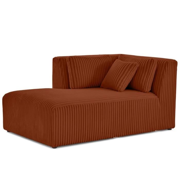 Produit similaire: Victoire - module d'assise méridienne gauche en velours côtelé grosses côtes - Terracotta