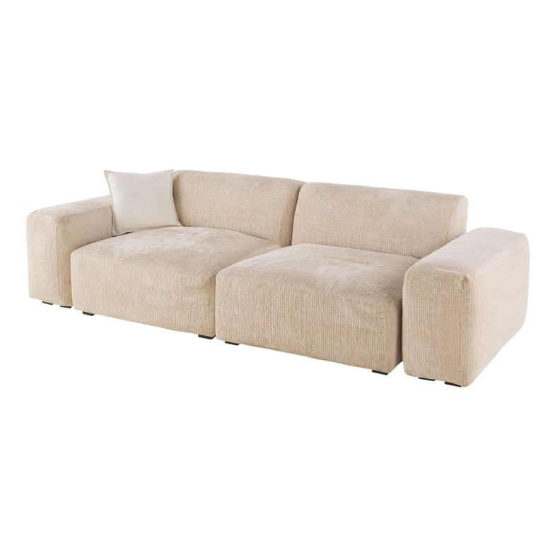 Canapé Apache 3 places tissu beige - Vue supplémentaire 3