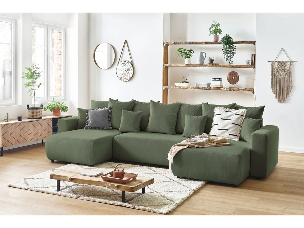 Produit similaire: Canapé panoramique convertible coffre ENVY Velours côtelé vert BOBOCHIC 6 places