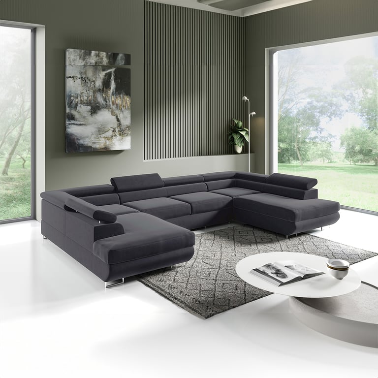 Produit similaire: lyam - Canapé relax convertible velours Gris