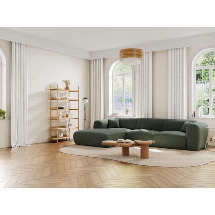 Produit similaire: Canapé d'angle gauche en tissu chiné vert - VENTE-UNIQUE - POGNI - 5 places - Contemporain - Design - Ferme