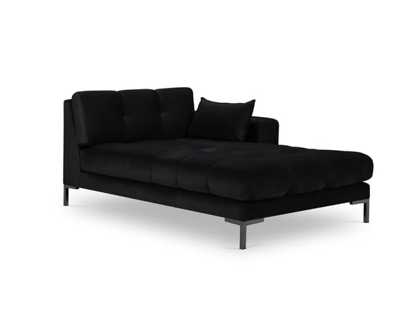 Méridienne en velours noir