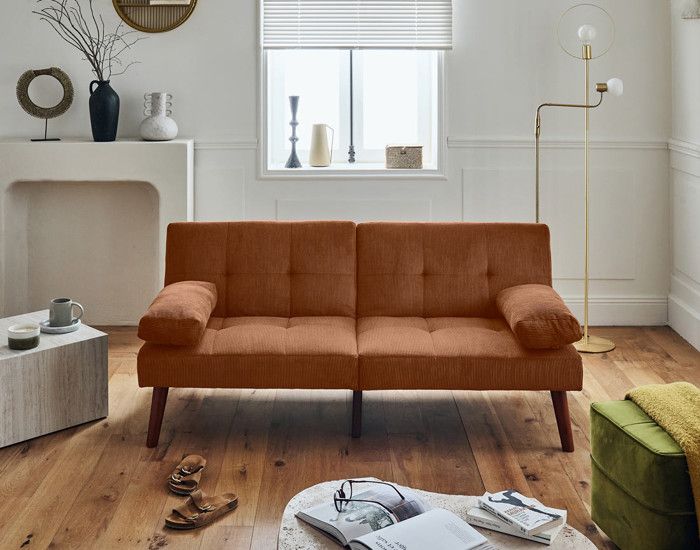 Produit similaire: Philae - canapé convertible clic-clac 2 places - velours côtelé - Terracotta