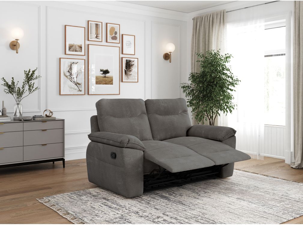 Produit similaire: Canapé de relaxation manuel ROSS 2 places en velours côtelé