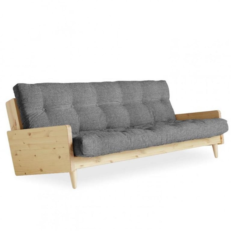 Produit similaire: Canapé 3 places convertible INDIE style scandinave futon gris granit couchage 130*190 cm.