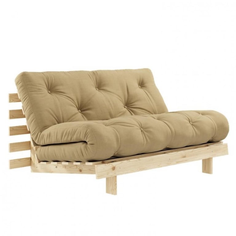 Produit similaire: Canapé convertible futon ROOTS pin naturel tissu beige couchage 140*200 cm.