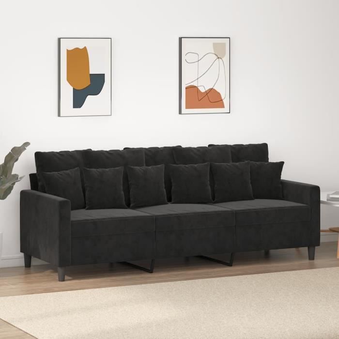Produit similaire: Canapé salon séjour | Canapé à 3 places | Noir 180 cm Velours 198x77x80 cm