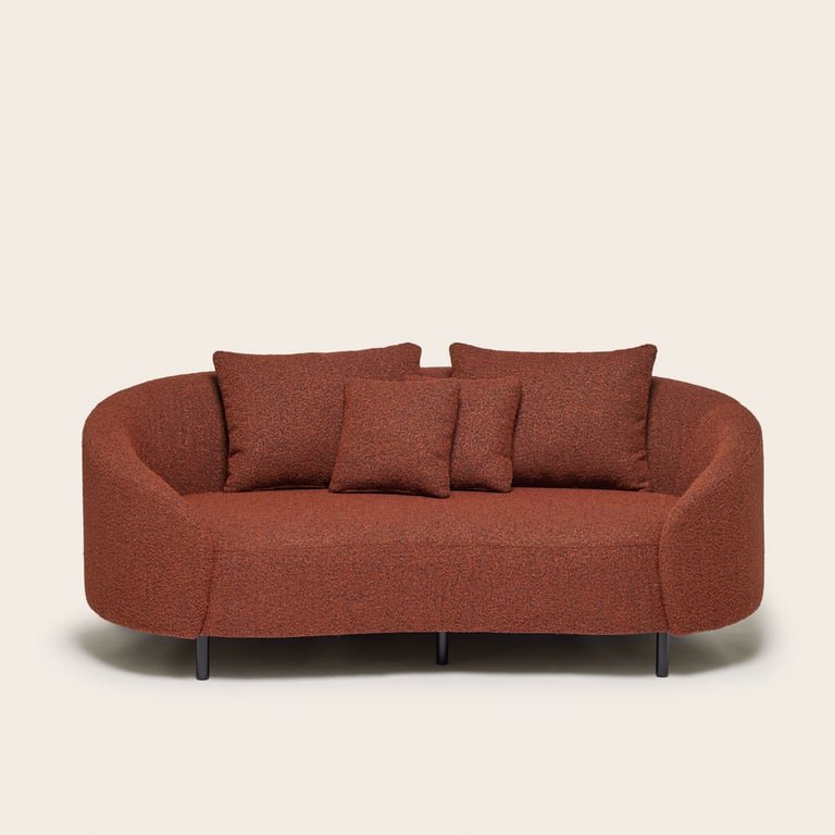 Julika - Canapé 2 Places  Orange brûlée - Vue supplémentaire 2