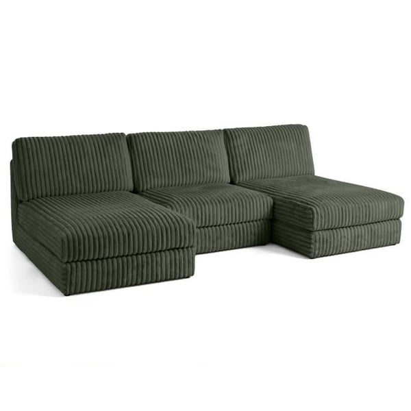 Jasper - Canapé velours vert