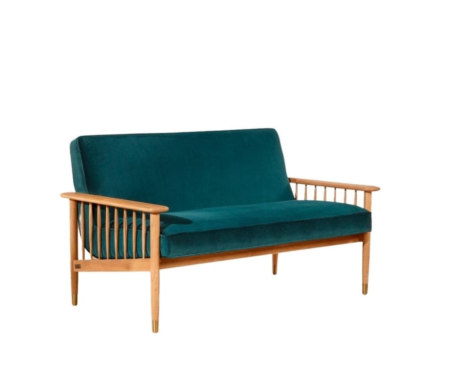 Produit similaire: Banquette velours bleu paon 2 places