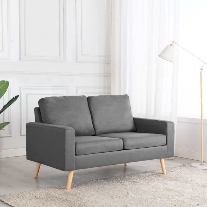 Produit similaire: Canapé droit fixe 2 places en tissu gris clair - Star Sofa