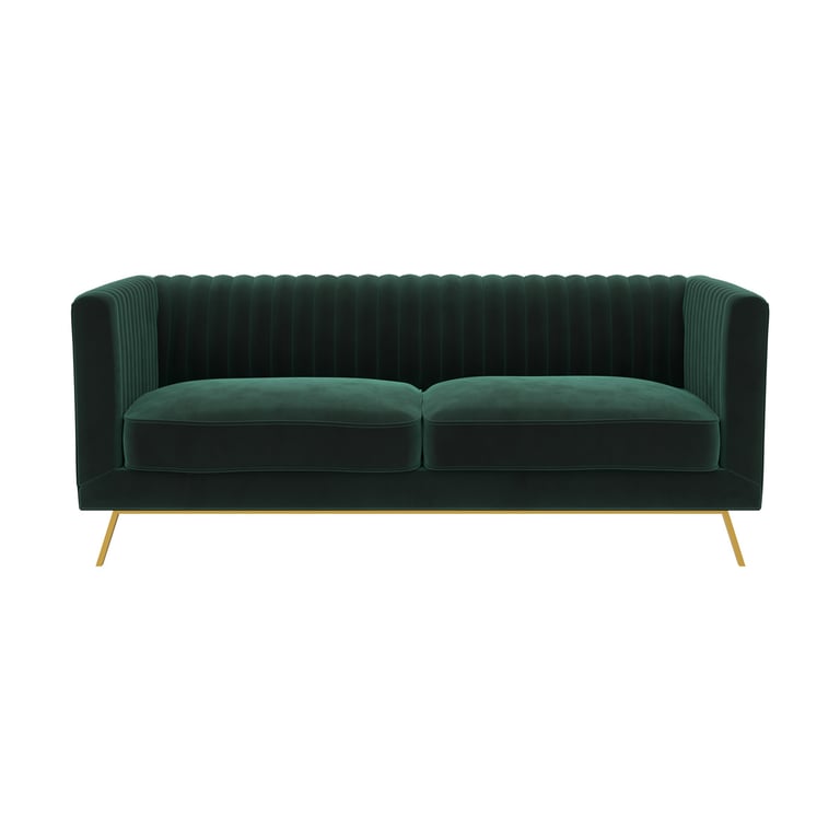 Produit similaire: Canapé 2 places en velours vert foncé