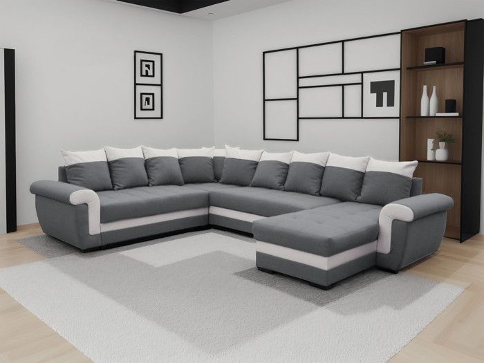 Produit similaire: Henry - canapé panoramique réversible convertible - avec coffre - en tissu et PU - 7 places